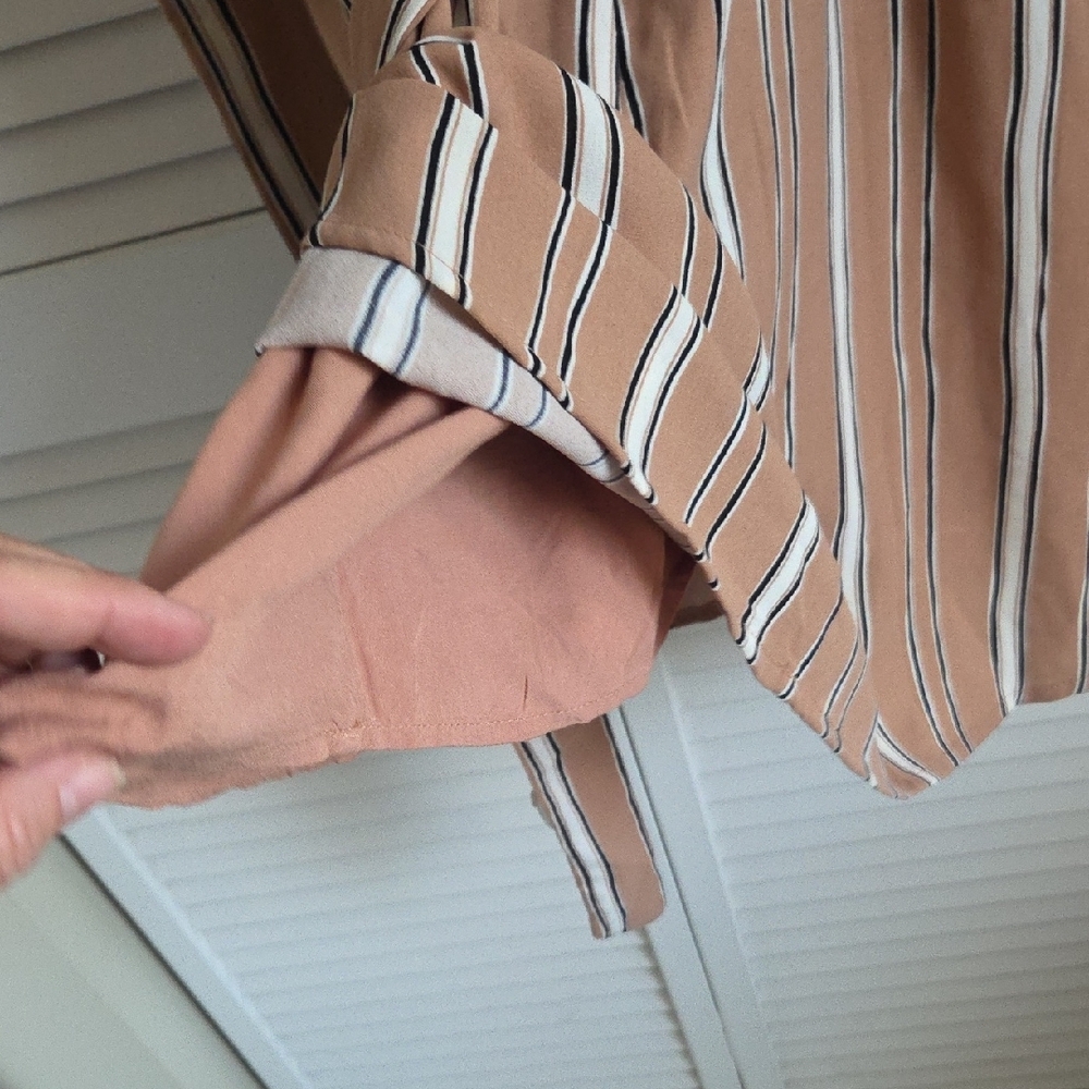 Striped Tan Dress - Picture 10 of 11